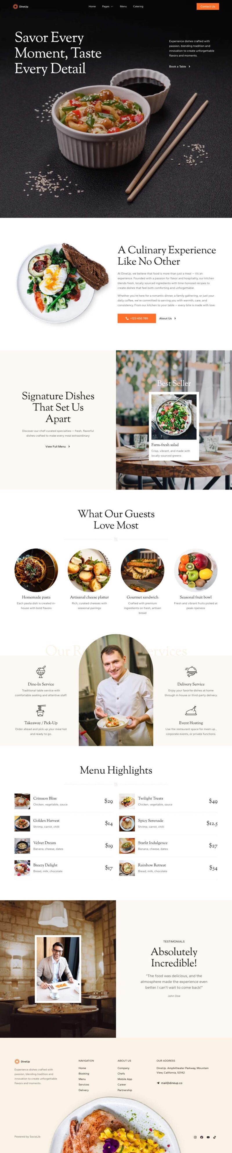 restaurant home